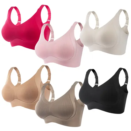 Women's Sohochic Elegant Smooth Elastane Bra - 3-5 Pieces, Adjustable Style, Big/Small Fit Range, Anti-Sagging, Seamless, Comfortable