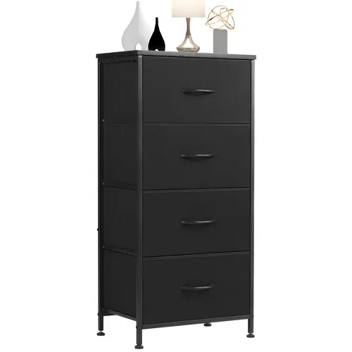 【Deal】Sweet Furniture S - 4-Drawer Skinny Fabric Bedroom Dresser, Chest of Dresser, Decorative Cabinet, Drawers Bedroom Set, Compartment Cabinet Bureaus, Modern Storage Drawer, Drawers For Bedroom, Entryway Storage