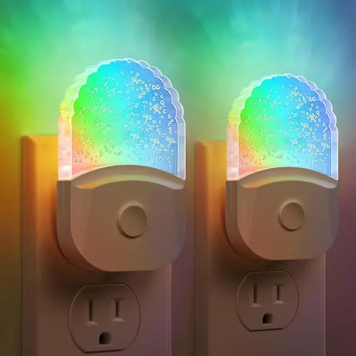[Limited-time deal] 2 Pack Arcylic RGB Night Light, RGB Lamp, RGB Baby Lights, Decorative Night Light for Bedroom, Living Room Home Lighting SohoChic