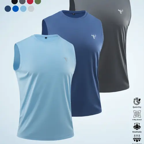 Men's Solid Color Sports Singlet, Breathable Comfortable Sports Tank Top for Gym Workout Running, Casual Sportswear for Men, Sleeveless Gym Tops, Sleeveless Sports Vest, Athletic Workout Clothing, Athletic Activewear, Workout Apparel