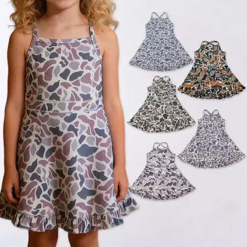 Girls Camo Athletic Tennis Girls Dress