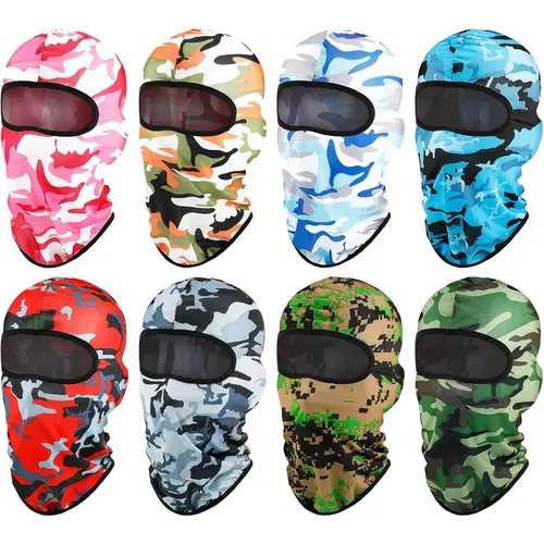 8 Pieces Sun Protection Balaclava Windproof Balaclava UV Protection Full Face Covering for Outdoor Sports summerwins