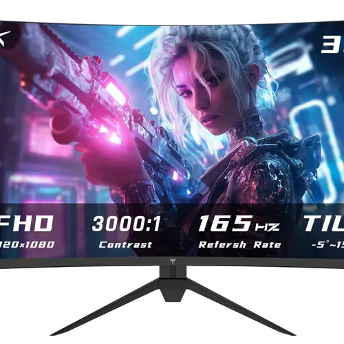 KTC 32" FHD 1080P 1500R VA Curved Frameless Gaming Monitor for Gaming Upgrade - 180Hz, 350cd/m² Brightness, 3000:1 Contrast, 122% sRGB, HDR10, FreeSync Premium, 2xHDMI 2.0, DP 1.4, VESA Compatible, Tilt Adjustable, Eye Care, Flickerfree, Model H32S17C, Pc