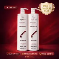 I Belli Capelli Ravenna Daily Care Aloe Vera Cleanser Duo – Shampoo + Conditioner (2x1L/2x33.8 fl.oz), Gentle Haircare for Naturally Beautiful Hair, Nourishing, Softening, Smoothing, Scalp Revitalizing Solution