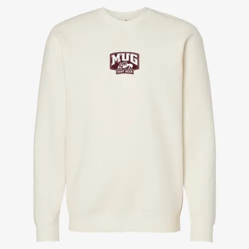 MUG® ROOT BEER: MINI LOGO CREWNECK SWEATSHIRT - CREAM