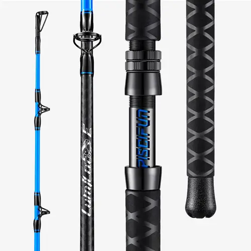 Piscifun LumiCat E Catfish Rod - 7'6" Powerful River Fishing Rod for Night Fishing & Big Fish, Made with Super Nano Fiber & E-Glass Material for Enhanced Visibility, Powerful Rod