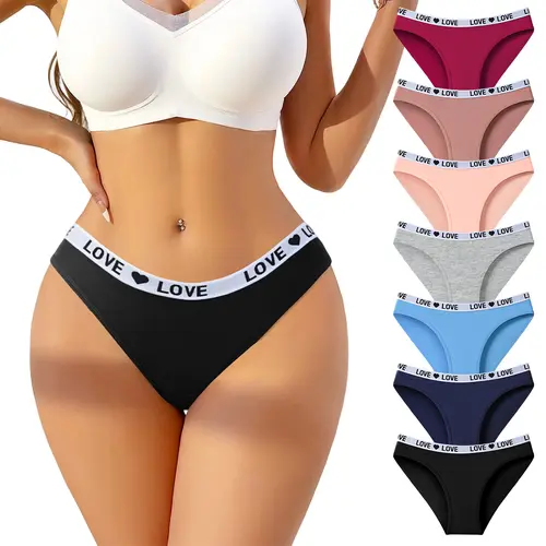 HOTCOM Women’s Athletic Activewear Seamless Panties 7-Pack – Mid-Waist Full-Coverage Cotton Blend Lingerie for Everyday Womenswear (S-XL)