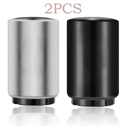 2pcs Magnetic Bottle Opener - Stainless Steel Push Pull Cap Catcher, Automatic Beer Opener for Easy Use to Bar,Parties, Picnic Camping,Metal Reflective Design, Lovely Bottle Finish