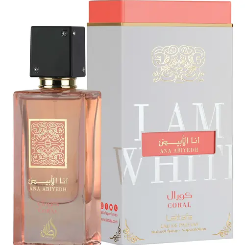 Lattafa Ana Abiyedh Coral for Unisex Eau de Parfum Spray, 2.0 Ounce / 60 ml