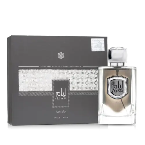 Lattafa Liam Grey Eau de Parfum Spray for Unisex, 3.4 Ounce