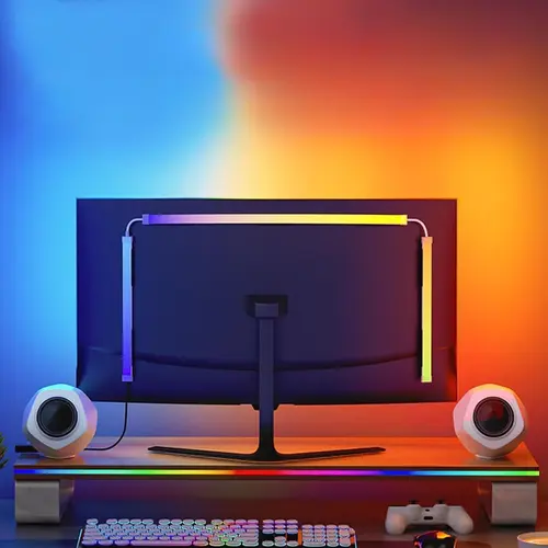 LED RGB Backlight Strip for 24/32 Inch Displays, USB Powered Gaming Atmosphere Light, Desktop Decoration, Vibrant Lighting Effects, LED RGB Lights, RGB Backlit, RGB Backlighting