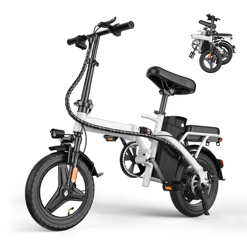 Upgraded Folding Electric Bike - 750W Peak Motor, 18-22 MPH Top Speed, 20-30 mi Range, 14-Inch Lightweight Compact Commuter Bike for Adults, UL 2849 Certified, Birthday Gift Idea