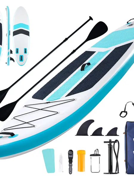 Premium SUP Inflatable Stand Up Paddle Board with 2-in-1 Paddle, Wide Stable Design, Non-Slip Comfort Deck for Adults & Youth