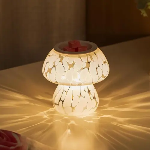 CANDELDO Mushroom Scented Wax Melt Warmer with Timer, Aroma Room Scents Freshener, Cute Home Decor Items, Ideal Housewarming Gift for Women, Gifts