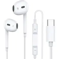 summerwins USB-C Audio Plug Earbuds with Mic, Volume Control, HiFi Stereo & Noise Isolation - Phone Accessories for iPhone 17/17 Pro/16/15, Samsung S25/S24/S23, Pixel 10/9, OnePlus & USB-C Devices, Headphone