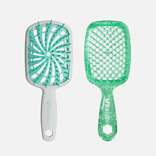 UNbrush Plus & Glitter Spark Duo , Pack of 2 Brush, Detangling Hairbrush Anti Tangle Brush