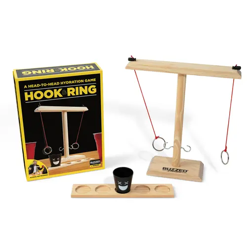 Buzzed Hook & Ring – Ring Toss Shot Game for Adults | Fun Drinking Game for Parties, Bars & Backyard