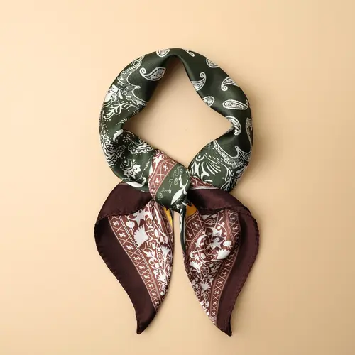 Paisley Print Square Scarf, Neck Scarf Bandana, Fashionable Soft Comfortable Bandana for Women & Men, Casual Versatile Scarf for Daily Wear, Boho Shawl Wrap Style Scarf, Fashion Accessories for Spring & Fall