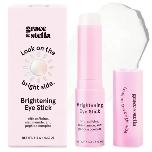 Brightening Eye Stick – Radiant Eyes with Caffeine & Niacinamide De-Puffing, Hydrating, Awakening Skincare, Travel-Friendly and Instant Brightening by grace & stella
