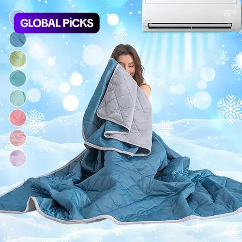 Cool Touch Lightweight Blanket for Hot Sleepers, Soft Breathable Comfortable Summer Blanket, Machine Washable All-Season Bedding for Bedroom & Living Room