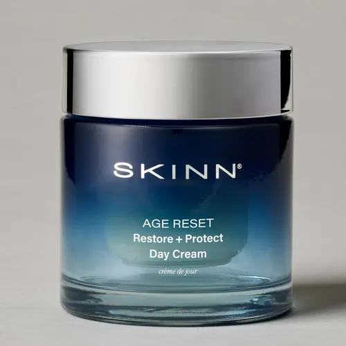 SKINN Cosmetics: Age Reset Restore + Protect Day Cream with Mineral SPF 30 + Peptides + Vitamin C + Chebula | Anti-Aging Moisturizer Hydrating Uv moisturizer for face