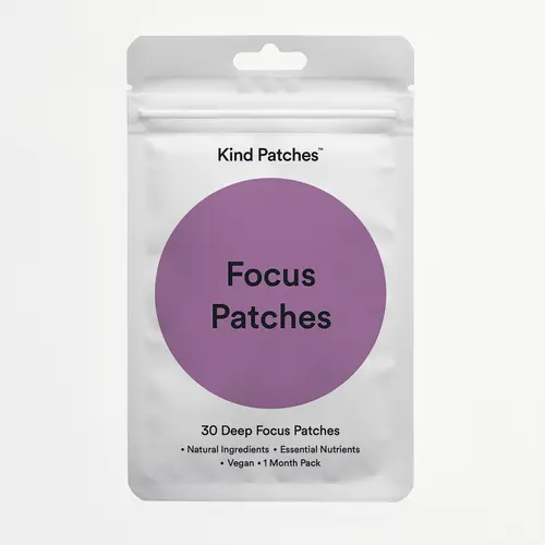Kind Patches｜ Focus Patches ｜30 Deep Focus Patches:Natural Ingredients & Essential Nutrients - Vegan, 1 Month Pack