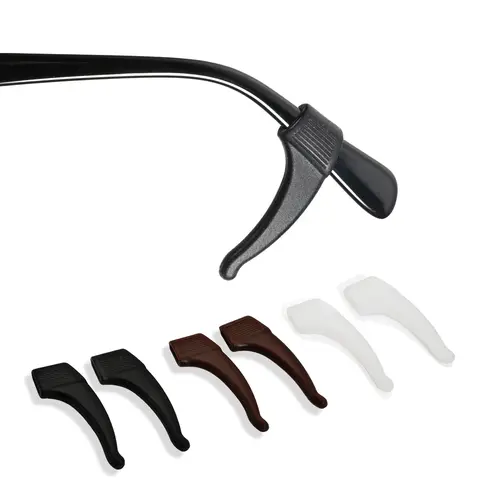 ZENOTTIC 3 Pairs Unisex Ergonomic Soft Silicone Glasses Ear Hooks - Anti-Slip Grip, Anti-Sweating Eyewear Accessories for Thin/Thick Temples, Sports, School Use, Glasses Ear Hook, Thin Or Thick Temples, Sunglasses Holder Clip