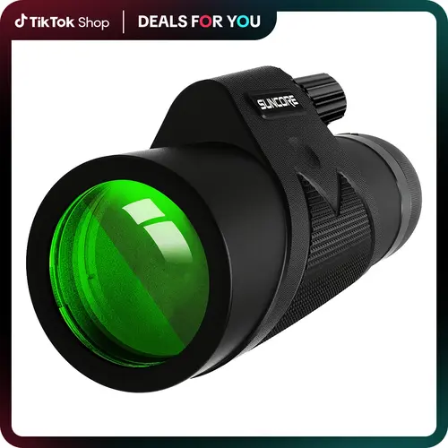 summerwins 10x42 Powerful Portable Outdoor Monocular Telescope for Adults, BAK4 Prism, Multi-Coated FMC Lens, Wide Angle, Smartphone Adapter, Tripod for Bird Watching, Wildlife, Friends and Family