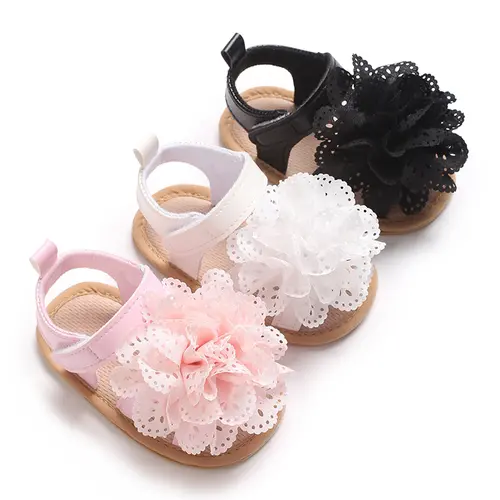 [Lullaby] Baby Girl Sandals, Plaid/Flower Non-slip Summer Flats Toddler Shoes for Casual Daily,sohochic