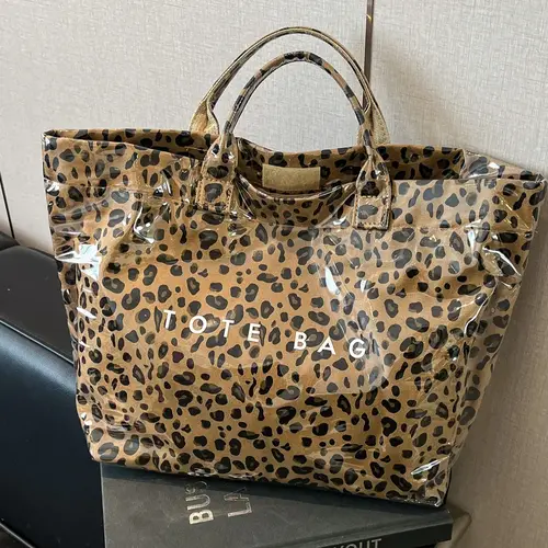 Large-Capacity Tote Bag for Women, Casual Versatile High-quality Daily Commuter Tote, Fashionable Shopping Bag, Leopard Print Tote Bag, Aesthetic Tote Bag, Fashionable Bags, Fashionable Patterned Bag