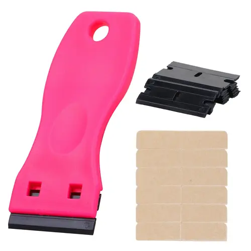 WENNALIFE Tape Remover Scraper Tool Razor Blade with 10 Replacement Blades & 6 Tape-Tabs Non-Scratch Tape in Extensions tool Adhesive-Remover for Cleaning #tiktokshopbacktoschool #sohochic