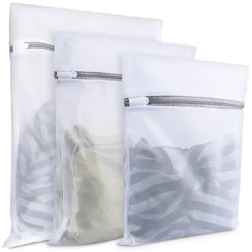 Mesh Laundry Bags for Delicates, 3 Pack Laundry Bags Mesh Wash Bags in 3 Sizes(1 Large, 1 Medium, 1 Small), Durable and Gentle Lingerie Bags for Washing Delicates, Garment Bag for Washing Machine Summervibes