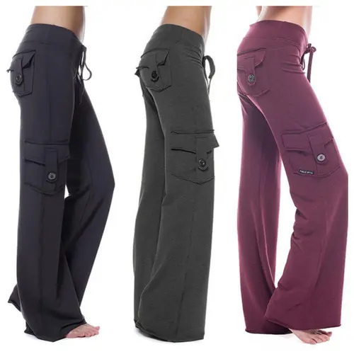 Women's High Waisted Ultra-Soft Wide Leg Casual Style Sweatpants with Pockets, Gym Bottoms, Activewear for Yoga & Errands, Athletic Sporty Exercise Activewear Elastic Waist Lounging Pants, Athletic Sporty Sweatpants