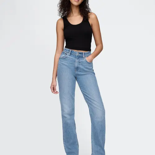 Gap Women's Curvy High Rise '90s Straight Jeans
