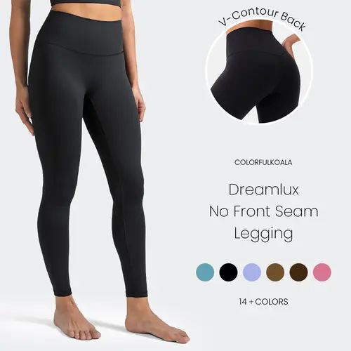 Dreamlux High Waisted No Front Seam 25" 7/8 Workout Legging