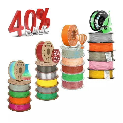 Creality 1.75mm 3D Printer Filament 1KG, Spoolless PLA PETG Silk TPU ABS PC Carbon, Glow in the Dark & Starry Colors for FDM Printers