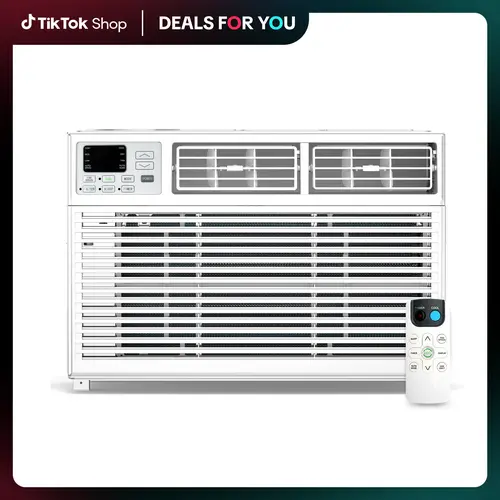 ZAFRO【Back To School】Window Air Conditioner 5K-12K BTU, Smart Inverter AC Unit for 150 Sq.Ft, 2 Cooling & Fan Speeds, 51DB Quiet, Quiet Energy-Efficient Window AC,Mechanical Controls, Ideal for Bedroom, Apartment, Office,summmer vibes Wif Wifi Aircon Coo
