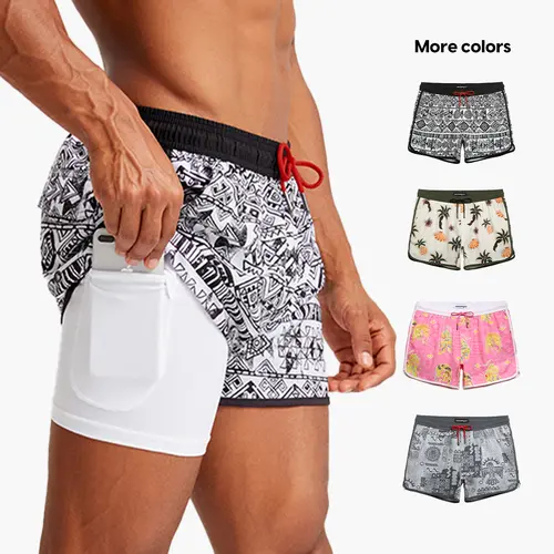 Maamgic Vintage Dragon Orange 4.5" Swim Trunks - Comfortable Fit, Authentic Design with Classic Dragon Pattern | Elastic Waistband with Drawcord, Pockets Swimming Shorts Men Beach Swim Bottoms travel essentials #tiktokshopbacktoschool Summer Swim Trunks