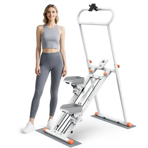 Bearbro Stair Stepper for Home Gym Exercise, New Version Vertical Climber Machine for Full-Body Workout, Compact Folding Cardio Exercise Climber , Adjustable Handlebar & Pedals，TikTokshopBlackFriday