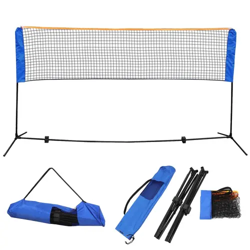 Segawe 10'x5'x3.4' Freestanding Height-Adjustable Portable Badminton Net Set, PVC Nylon Indoor-Outdoor Sports Equipment with Easy Setup, 6lb Carrying Bag, 1.5"×1.5" Mesh for Backyards Training Matches