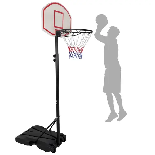 Segawe Portable Height-Adjustable 4-7 FT Metal Basketball Hoop Stand with Iron Post, Wheeled Base, Quick Assembly, Black - Teen Boy Gift, Boy Gifts, Outdoor Play, Enhanced Stability