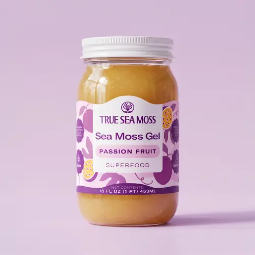 True Sea Moss Passion Fruit Irish Sea Moss Gel – Rich in Essential Minerals & Vitamins – supports overall vitality