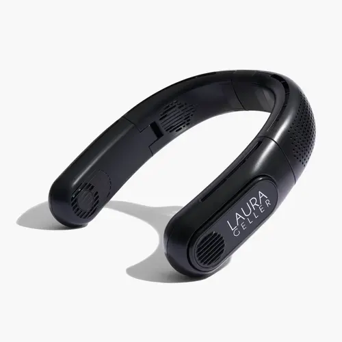 Laura Geller FlashProof Cooling Neck Fan Hands-Free Portable Personal Air Circulator with Adjustable Speeds for On-The-Go Relief