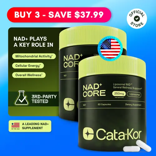 2x Cata-Kor NAD+ Core - NAD Supplement - 120 Capsules Healthcare Wellness Vitamins Edible