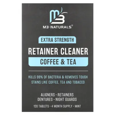 M3 Retainer Cleaner, Coffee & Tea, Mint, 120 Tablets
