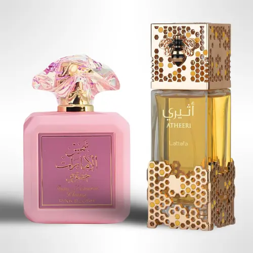 Atheeri + Shams Al Emarat Pink Blush  -----  2-piece Lattafa bundle (100ml each)