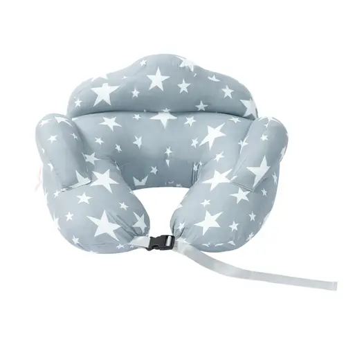 Chilling Home Baby Maternity Support Cushion Breastfeeding Pillow, Adjustable Waist Strap, 3-Side Secure Fence, Removable Pillowcases, Double Zippers for Custom Support (Blue Starry), Maternity Support Cushion Breastfeeding Pillows