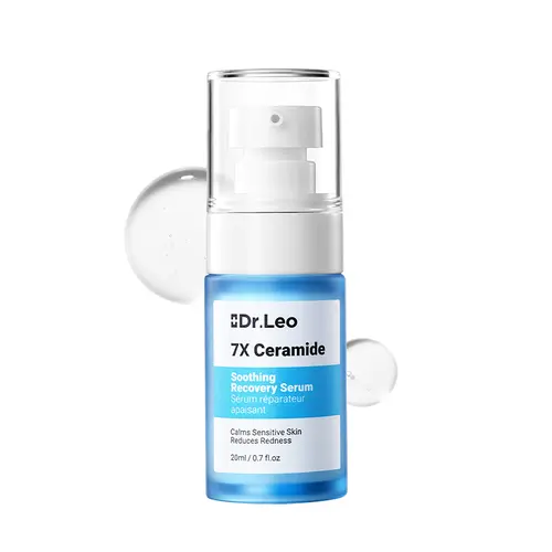Dr.Leo 7X Ceramide Soothing Serum - 20ml Moisturizing Serum for Sensitive Skin, Rapid Redness & Itch Relief, Deep Hydrating, Barrier Repair, Lightweight Absorb, Inflammatory Suppressant, Even Tone, Soft Skin, Serums & Essences