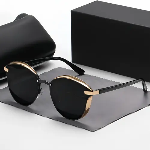 Women's Stylish Polarized Sunglasses - Thin-Temple, Anti-Glare, Full-Rim Oval Plastic Sunshades with TAC Lenses, Stylish Accessories, Active Sunwear for Outdoor Sports, Sunglasses for Women, Ideal for Driving