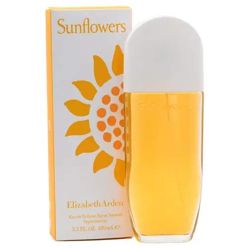 Elizabeth Arden Sunflowers Women's Fragrance - 3.4 fl oz Eau de Toilette Spray, Citrusy Floral Amber Scent with Jasmine, Melon & Amber Musk, Uplifting Mood, Effortlessly Joyful for Everyday Feminine Energy, Perfumes For Women